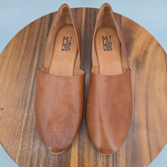 Miz Mooz Kimmy Flats Women's 9.5 41 Brown Leather D'Orsay Career Slip On Shoes - Picture 5 of 7